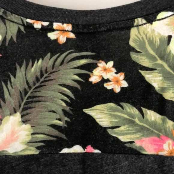 PINK Victoria's Secret Black Tank Top with Floral Accents - Picture 3 of 5